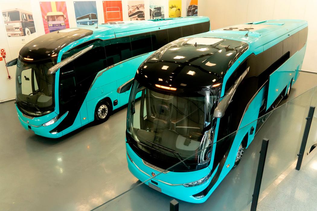 Marcopolo zeigt auf der Busworld in Brüssel den Paradiso G8 1200 und den Paradiso G8 1350. (Foto: Marcopolo)
