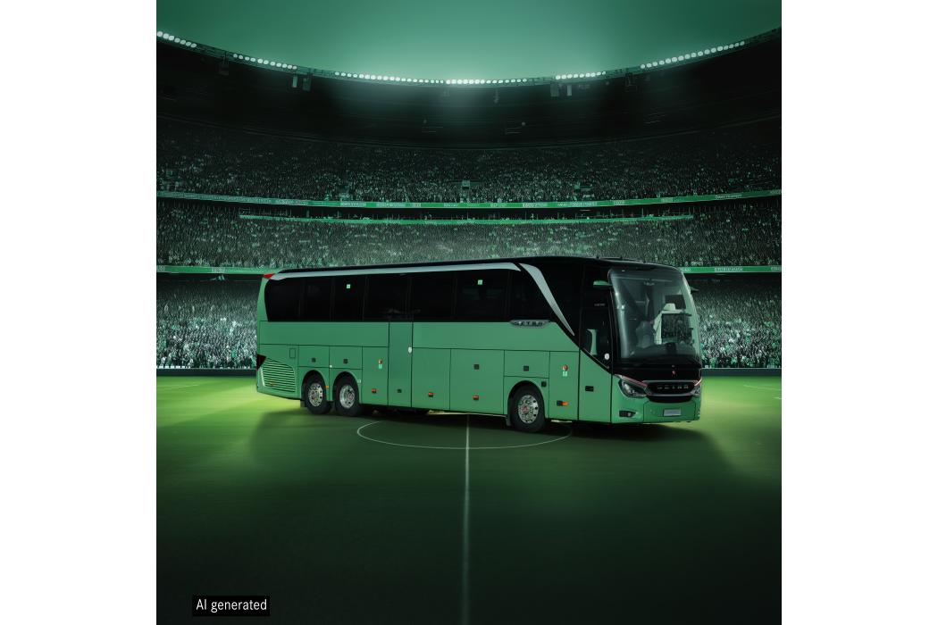 Setra ist der Platzhirsch unter den Bundesliga-Teambussen in Deutschland. (Foto: Daimler Truck AG)