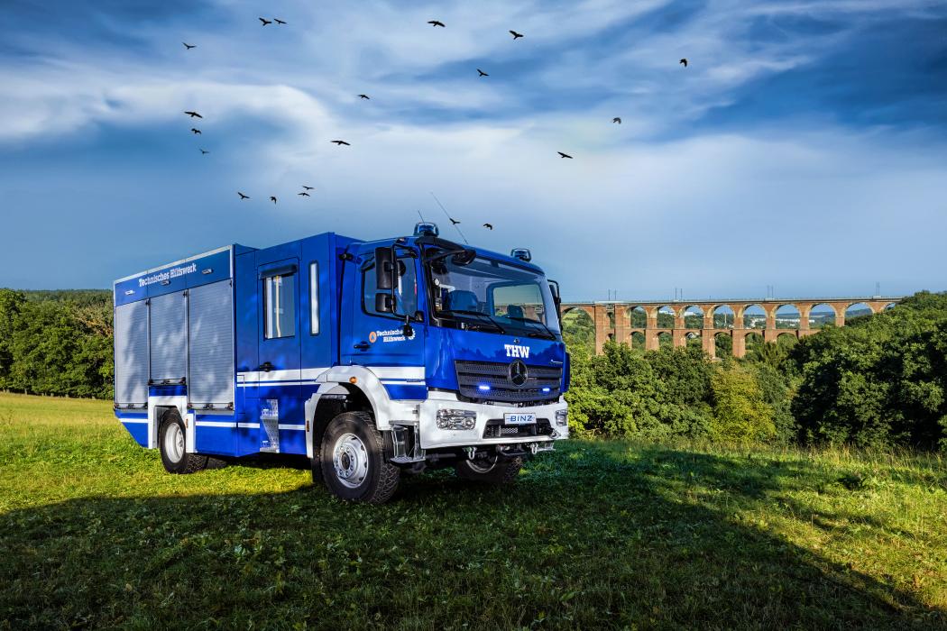 Der neue Gerätekraftwagen kombiniert hohe Geländetauglichkeit mit Platz für Mannschaft und umfangreiche Ausstattung. | Foto: BINZ Automotive