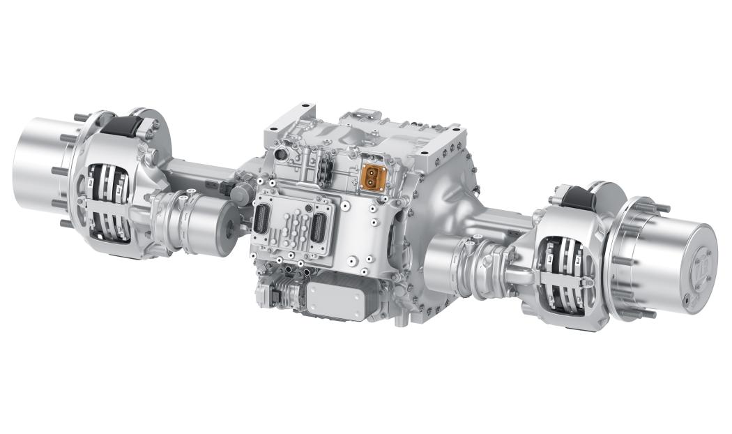 Der elektrische Achsantrieb AxTrax 2 – Teil des E-Mobility-Kits – liefert eine Dauerleistung von 210 kW und ist als Antriebslösung für einen führenden indischen Hersteller nominiert. (Foto: ZF)