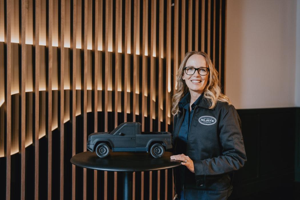 Slate-Chefdesignerin Tisha Johnson gab uns auf dem Car Design Event in München erste Hintergrundinfos. | Foto: Cardesignevent