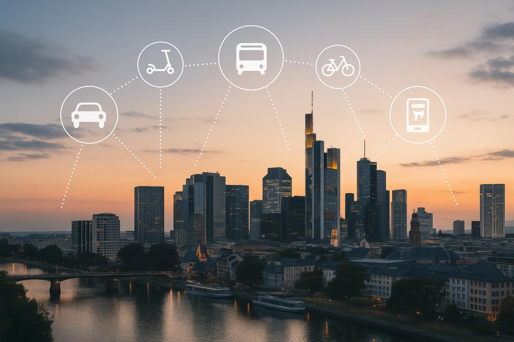 Visualisierung urbaner Mobilität: Digitalisierung, Vernetzung und neue Verkehrskonzepte im Fokus der Branche. | Foto: KI-generiert