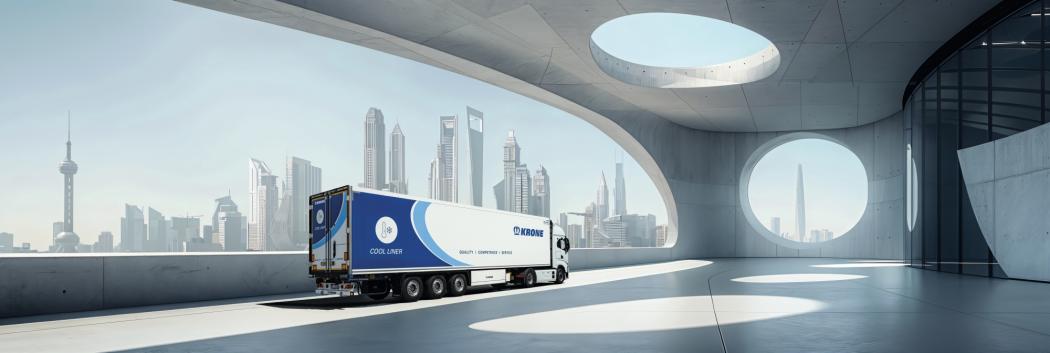 The Krone Cool Liner in the open area: temperature-controlled transport meets modern trailer technology. (Photo: Krone)