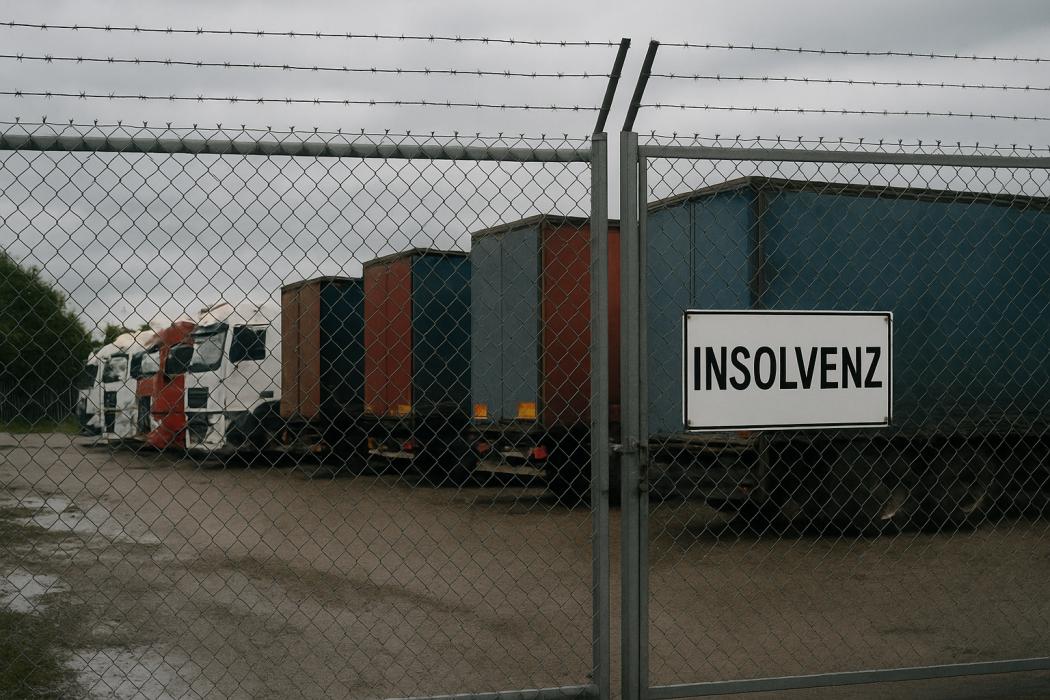 Symbolbild: Lkw nach Insolvenz – Cyberangriffe bedrohen Logistikbranche. (Foto: DALL-E)