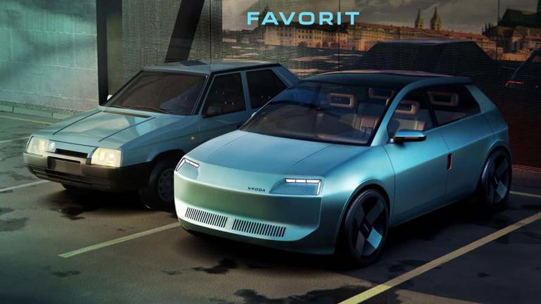 Größer, stärker und rein elektrisch: So könnte ein neuer Favorit (auf VW-ID.1-Basis?) aussehen. | Foto: Škoda Auto
