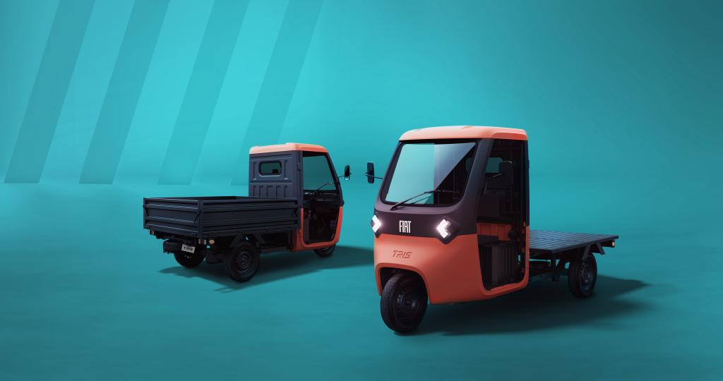 Fiat bringt die Ape zurück! Der Tris kommt rein elektrisch mit bis zu 90 km Reichweite. | Foto: Fiat Professional