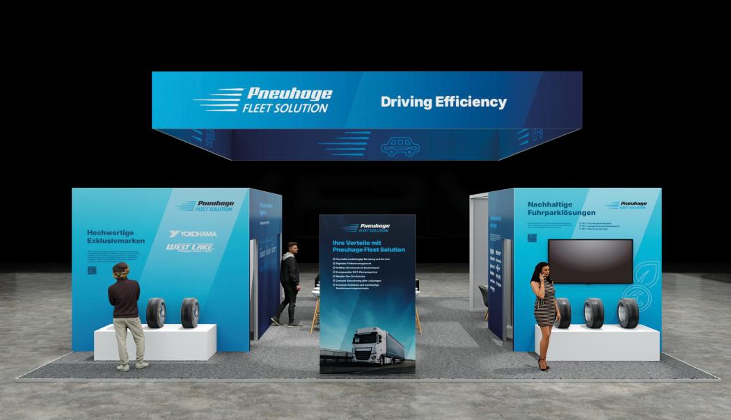 Pneuhage presents itself at Transport Logistic in Hall A6 with new solutions for tire management and international service for commercial vehicle fleets. (Photo: Pneuhage)