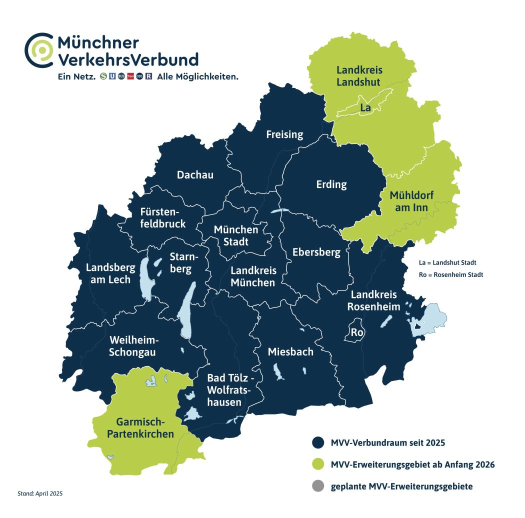 er MVV-Verbundraum wächst 2025 und 2026 noch einmal deutlich. (Grafik: MVV)