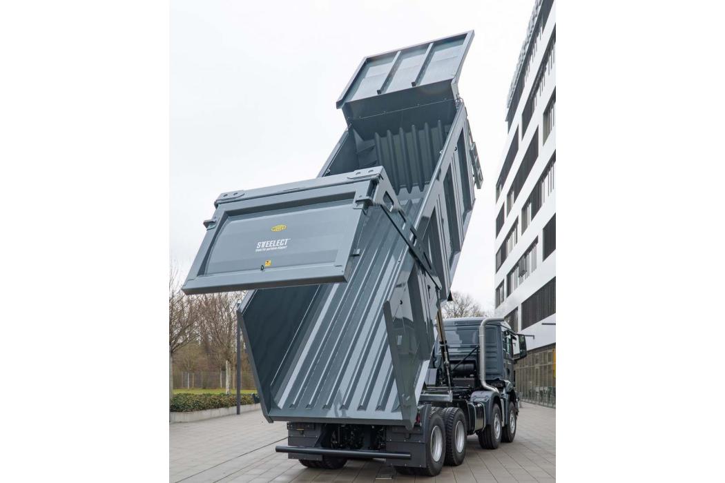 Maxtreme Hinterkipper: Meiller präsentiert robuste Fahrzeuge für den Schüttguttransport. (Foto: Meiller Kipper)