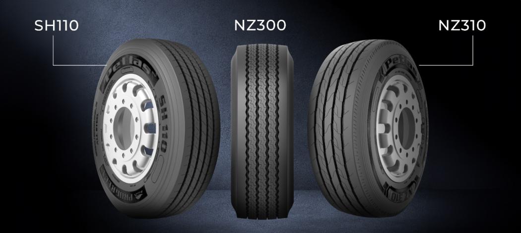 Petlas’ current tyre portfolio includes specially developed models for steer axles and trailers for regional and long-haul transport.  (Photo: Petlas)
