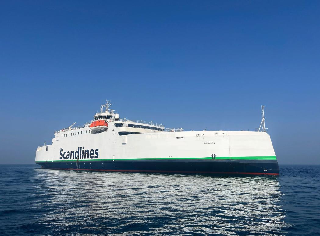 Die emissionsfreie Scandlines-Frachtfähre soll auf der Puttgarden-Rødby-Route eingesetzt werden. Foto: Scandlines