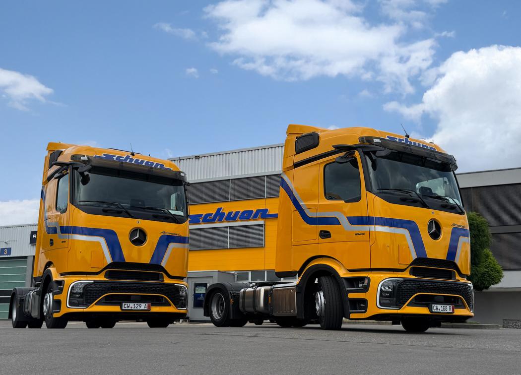 Schuon treibt die Modernisierung seines Fuhrparks mit insgesamt 68 neuen Lkw inklusive Aufliegern und Anhängern voran. Foto: Schuon 