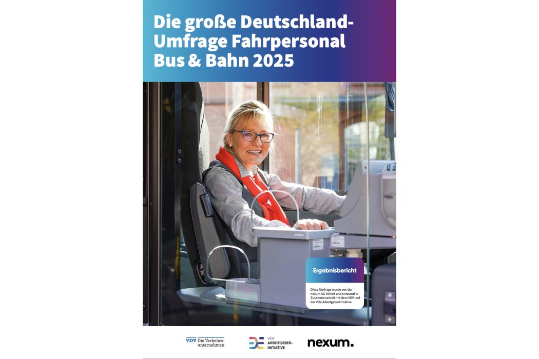 Die ersten Ergebnisse der „Großen Deutschlandumfrage Fahrpersonal Bus &amp;amp; Bahn 2025“ sind erschienen. (Foto: VDV)