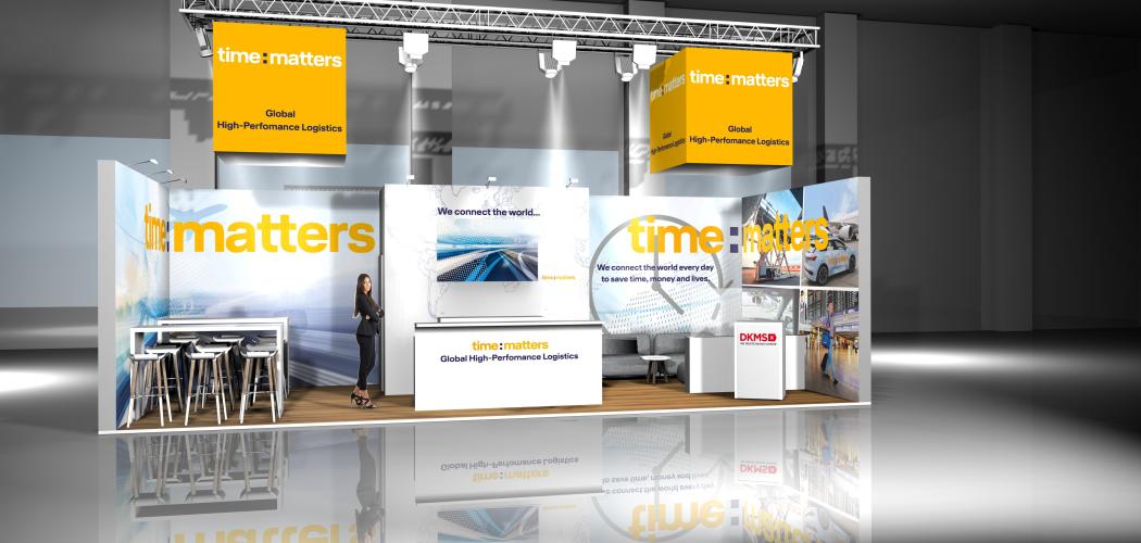Global presence, real impact: time:matters at transport logistic 2025 with the message "Day by day we connect the world – to save time and money and save lives" – thereby emphasizing its role in time-critical logistics, among others in the field of life sciences. (Photo: Time:Matters)