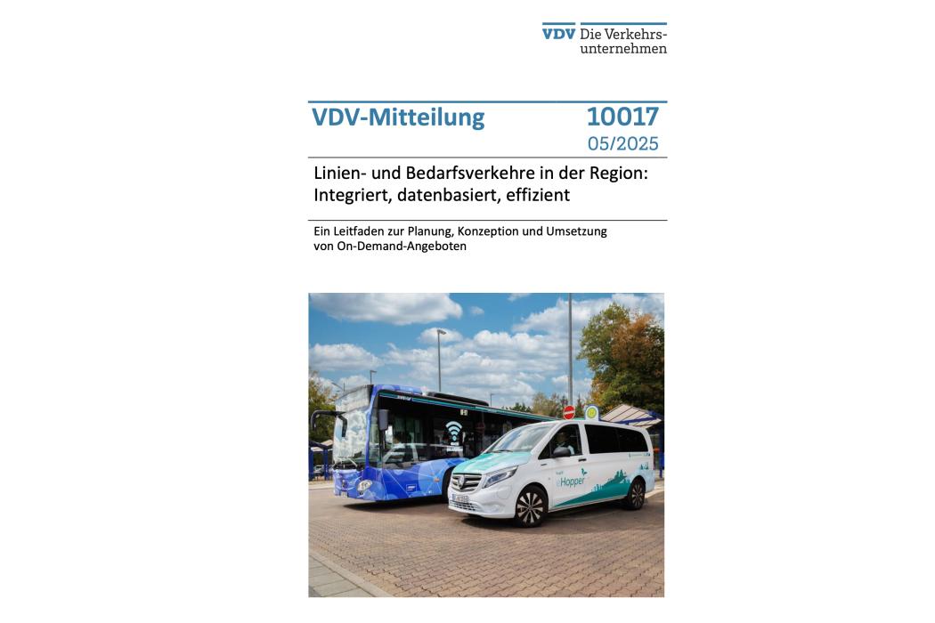 Der VDV hat den Leitfaden „Linien- und Bedarfsverkehre in der Region“ vorgestellt. (Foto: VDV)