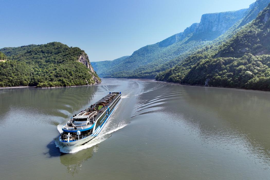Die seit 2023 im Einsatz befindliche, 135 m lange Viva Two hat Platz für 190 Passagiere in 95 Außenkabinen. (Foto: Viva Cruises)