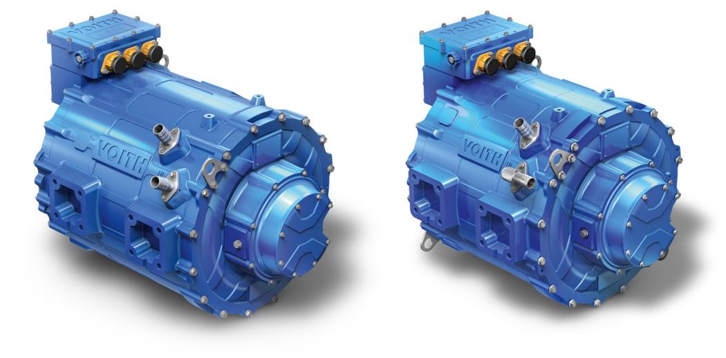 Die HD- und MD-Motoren des neuen VEDS 1.5: Das modulare Antriebssystem erreicht eine Spitzenleistung von bis zu 390 Kilowatt. | Foto: Voith